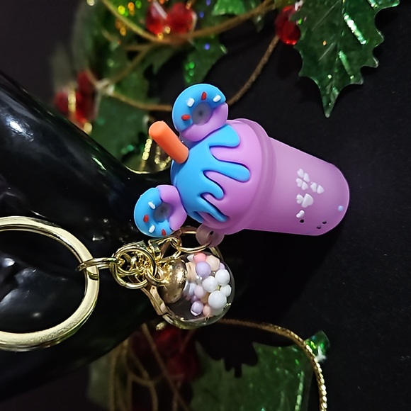 Purple 🎁 & Blue Cute Bag Charm/Key Ring Holder - Picture 3 of 5